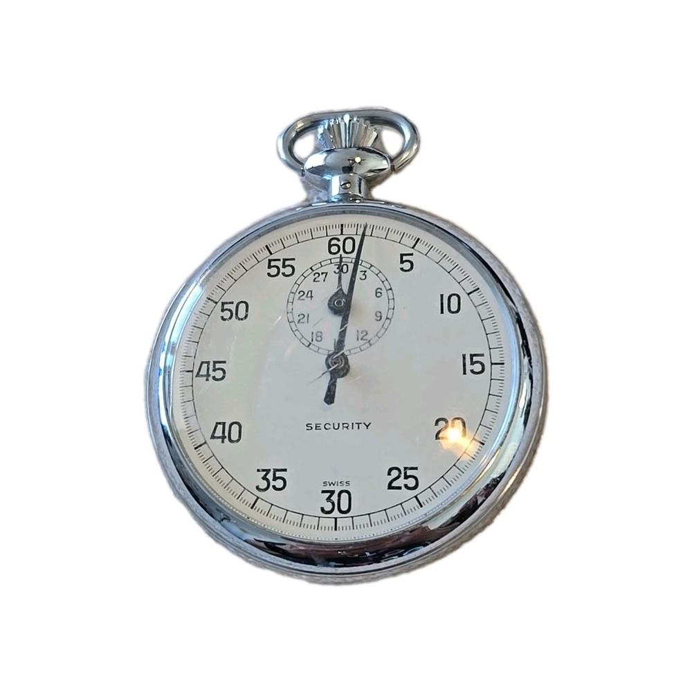 Antique Swiss Made‎ Security Mechanical Manual Winding Stopwatch
